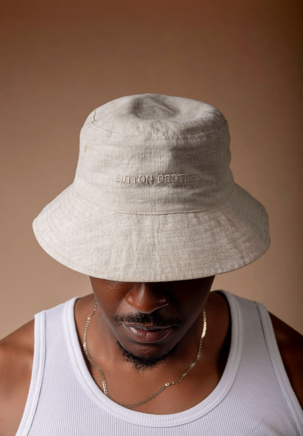 BB linen Oatmeal bucket hat - Image 2