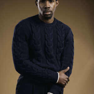 BB navy cable knit sweater